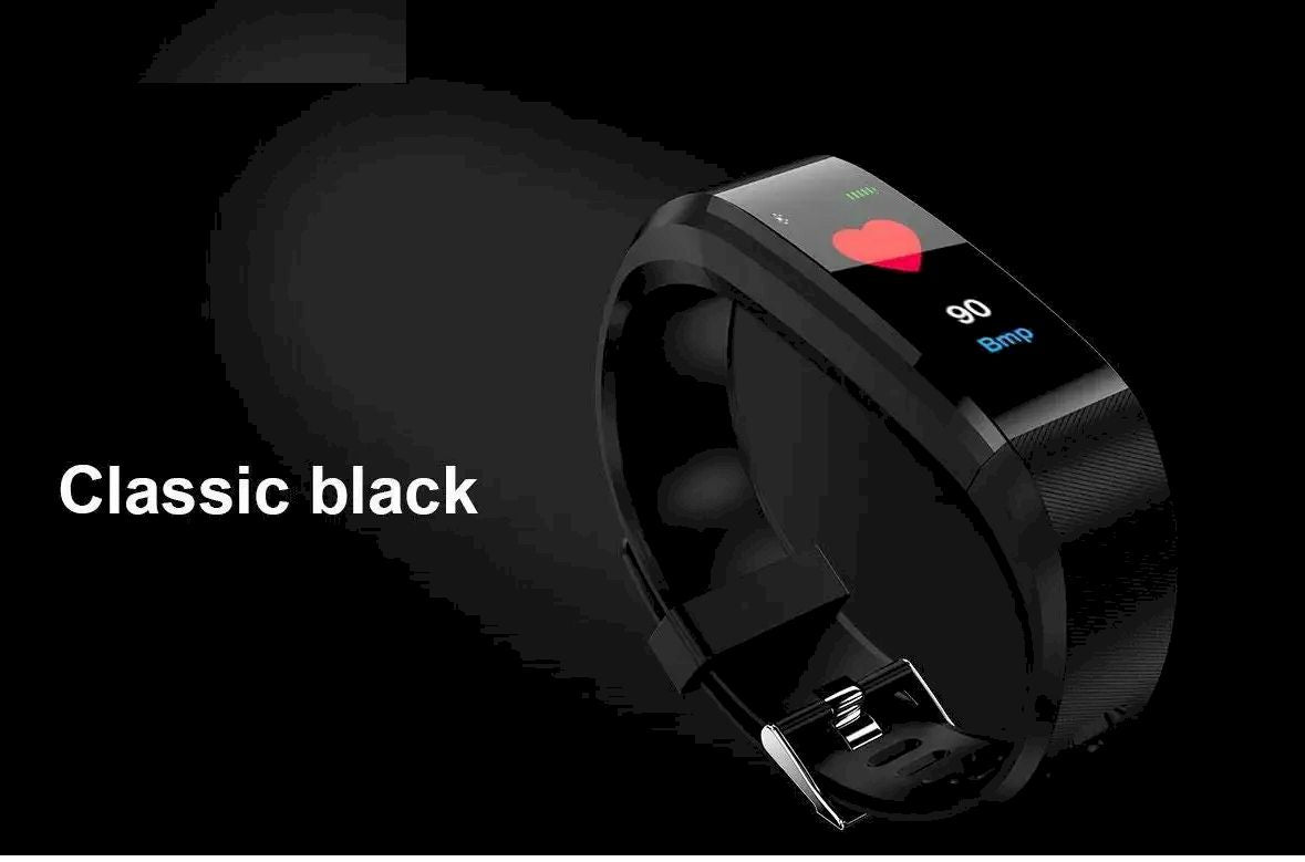 Smart Fitness Tracker Watch with Heart Rate & Blood Pressure Monitor