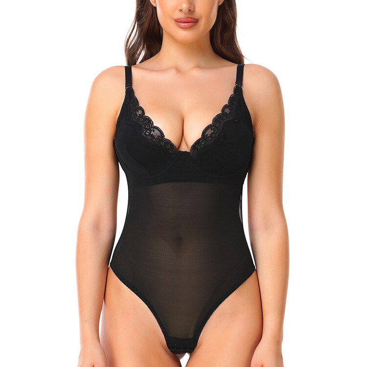 Shapewear Bodysuit Sexy Lingerie Lace Thong Panties