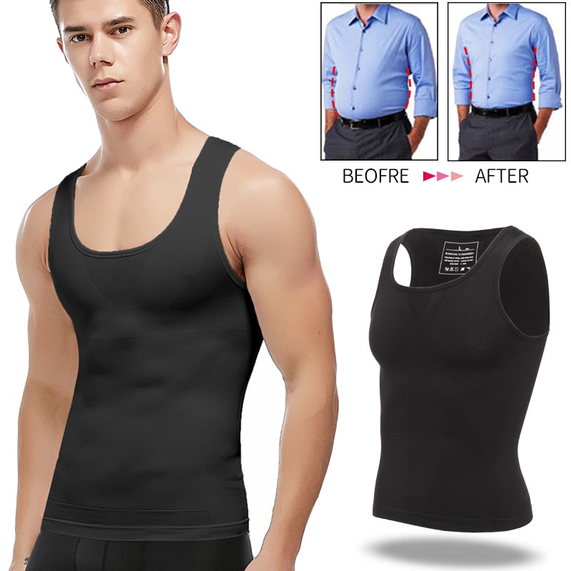 Body Shaper Chest Compression Shirts Vest Tummy Control Shapewear