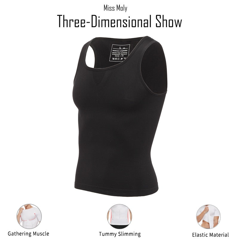 Body Shaper Chest Compression Shirts Vest Tummy Control Shapewear