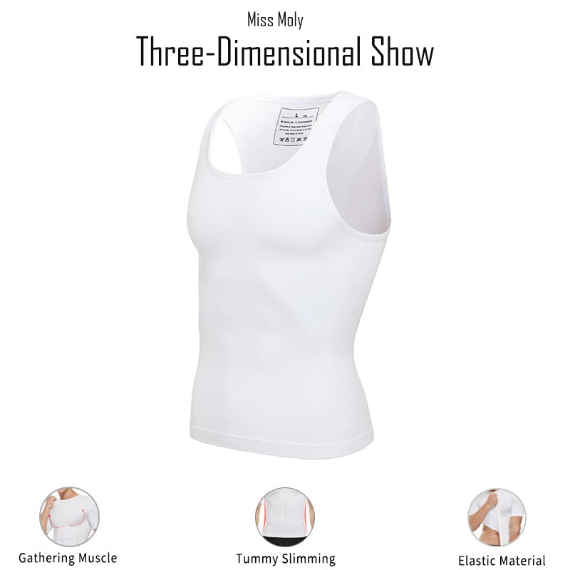 Body Shaper Chest Compression Shirts Vest Tummy Control Shapewear