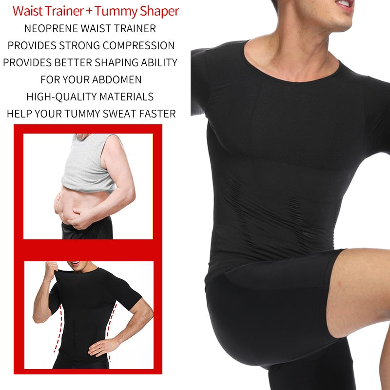 Body Shaper Chest Compression Shirts Vest Tummy Control Shapewear