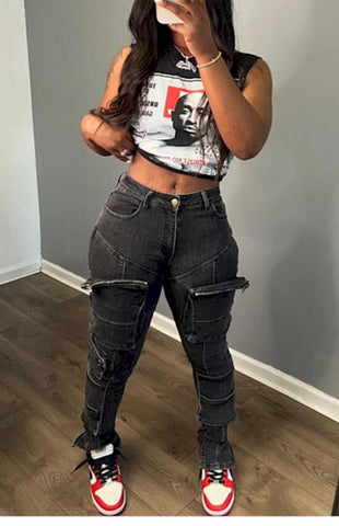Flatter Your Figure with Comfort and Fashion in High-Waist Jeans Sizes S - 3XL