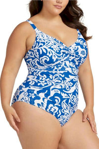 Curvy Chic Graphic Print Backless Sling Swimwear Beach Bombshell Edition