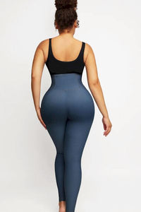Fashion-Forward High-Waisted Denim Trousers: Tummy Control