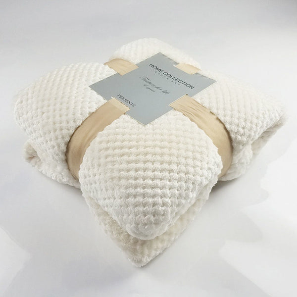 Super Soft Fleece Mesh Portable Travel  Blanket