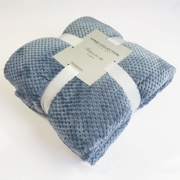 Super Soft Fleece Mesh Portable Travel  Blanket