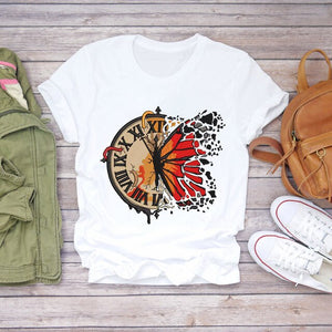 Summer Everyday Fashion Print  T-Shirts